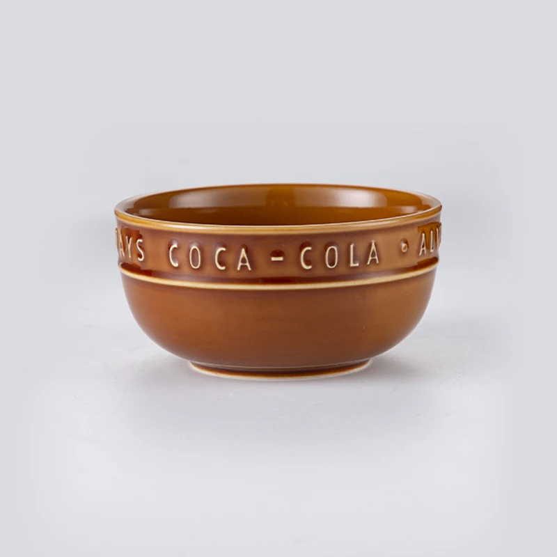 Coca-Cola Retro keramische schaal, 12 cm, geschikt voor gebruik in de magnetron en de vaatwasser, ideaal voor soep, ontbijtgranen, salade en desserts, keukenservies voor thuisgebruik.