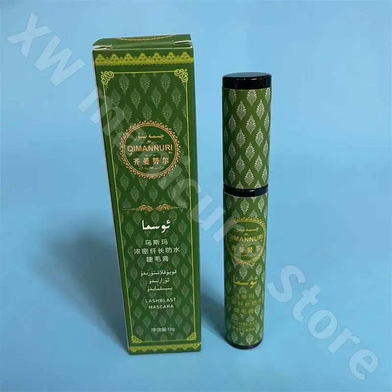 Xinjiang Qimanur Usma Bushy Long Mascara Waterproof, Sweat-proof, Anti-smudge, Natural Fiber Bushy Plant Essence 12g