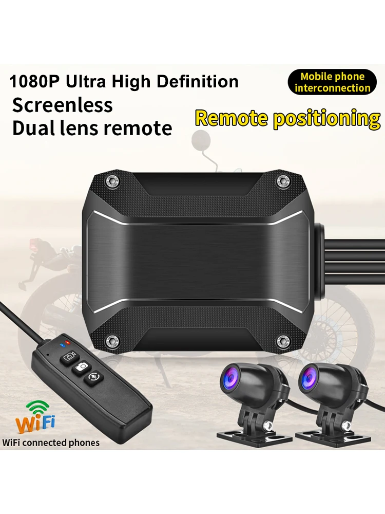 

Motorcycle Driving Recorder 1080P Dual Camera DVR Waterroof Moto Camera GPS Dash Cam Front Rear Driving Video Recorder Box