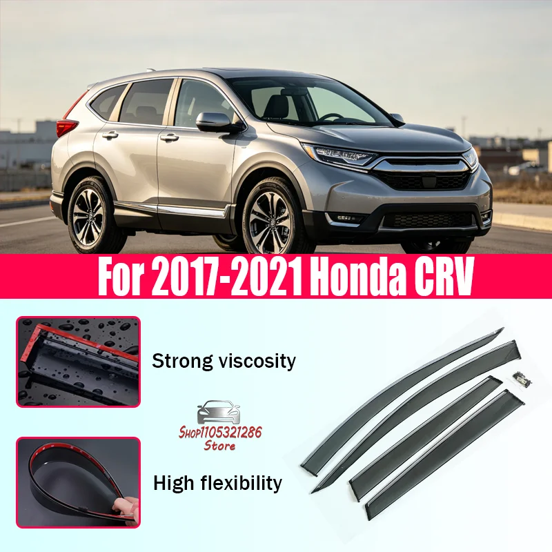 For 2017-2021 Honda CRV rain shield injection molding thickened window rain shield Rain or Shine Side Window Deflector