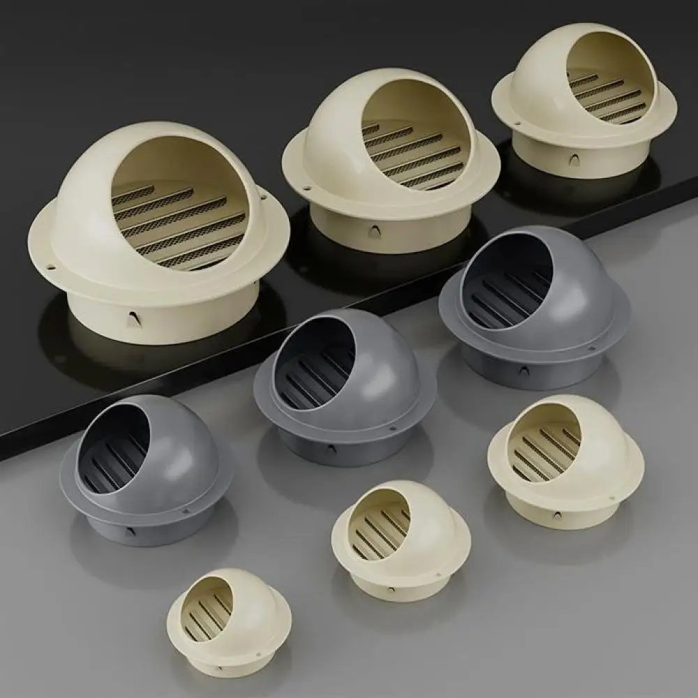 Stainless Steel External Wall Exhaust Vent Hood Ventilation Pipe Grill Cover Rainproof Windproof Pipe Outlet