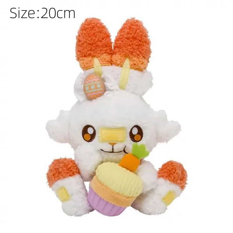 Easter Pokemon Toys Plush Pikachu Scorbunny Pawmot Ponyta Galar Sylveon Eevee Wooper Wedding Decor Kids Pocket Monster Fans