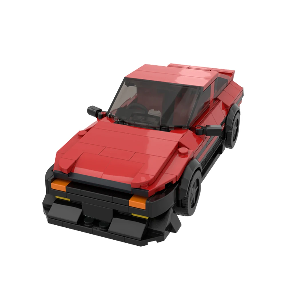 Gobricks MOC City Road Racing AE86 GT-Apex in Red Building Blocks Supra Speed The Fast Furious Bricks Toys for Boy Birthday Gift