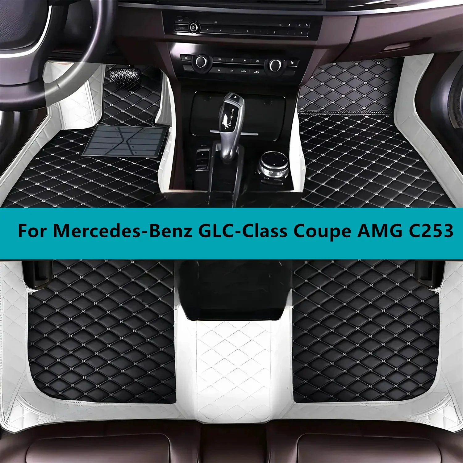 

Leather Car Floor Mats For Mercedes-Benz GLC-Class Coupe AMG C253 2016 2017 2018 2019 All Weather Waterproof Car Floor Mats