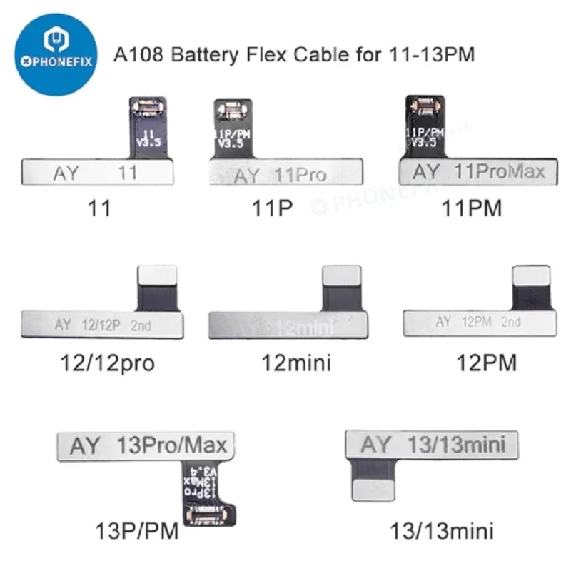 A108 Battery Flex Cable for iphone 11 11Pro 11ProMax 12Pro 12ProMax 13 13Pro Max 14 14 Pro Max Battery Repair Replacement FPC