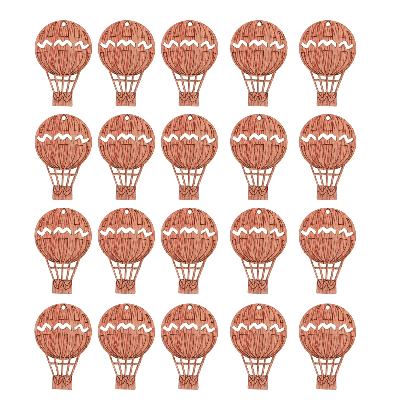 

20Pcs Hot Air Balloon Wood Cutouts Natural Unpainted Shapes for Craft Projects Hanging Decorations Jewelry Making Wall Art Desk