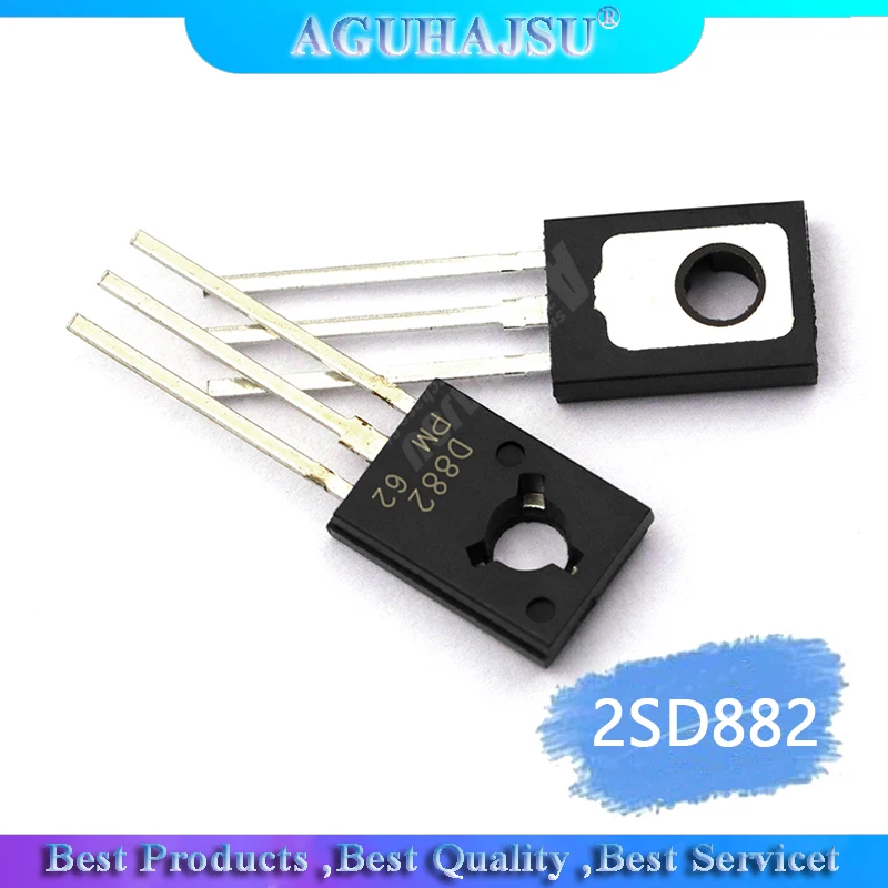 20PCS 2SD882  2SB772 TO-126 D882  B772   IC new 3A/40V NPN