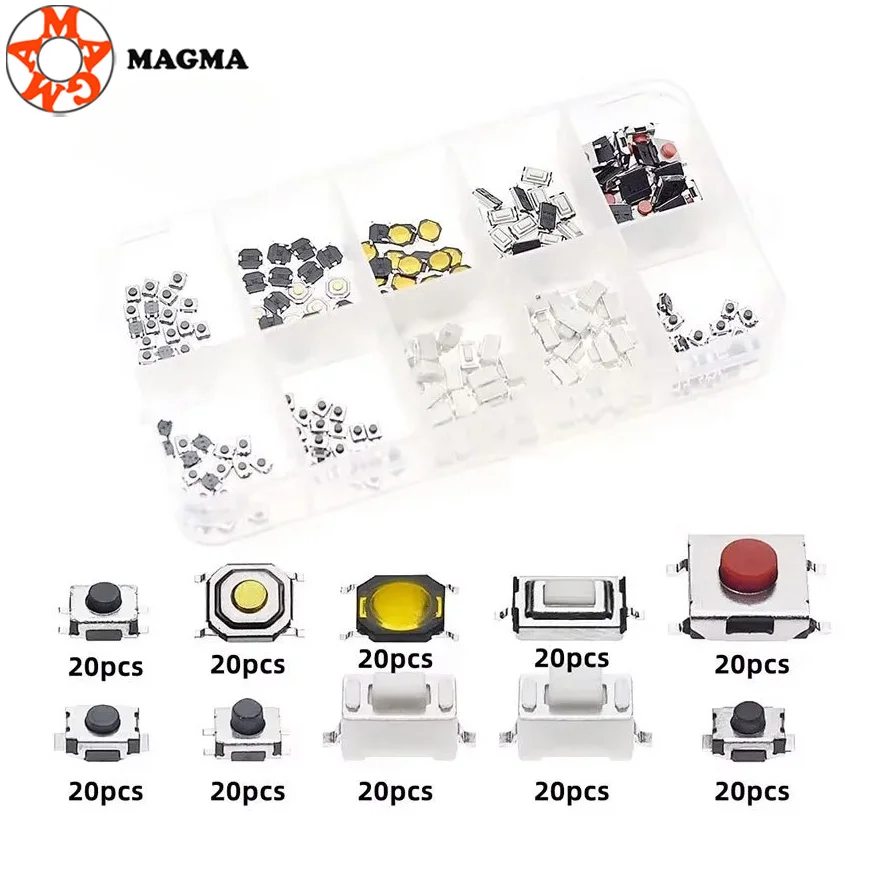 MAGMA سيارة مفتاح تحكم عن بعد زر اللمس Microswitch DIY مايكرو التبديل متنوعة دفع زر اللباقة مفاتيح إعادة تعيين ورقة صغيرة التبديل #5