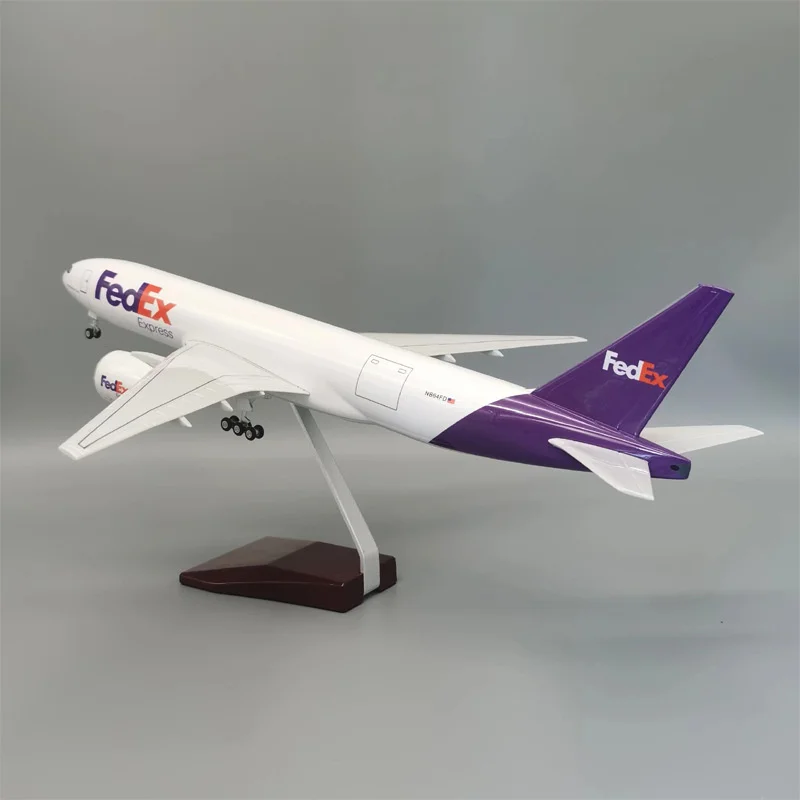 47 سنتيمتر لعبة الطائرات 777 B777 الطائرات فيديكس البضائع الخطوط الجوية نموذج 1/157 مقياس تذكارية لعبة الطائرة مع عجلة الهبوط #3