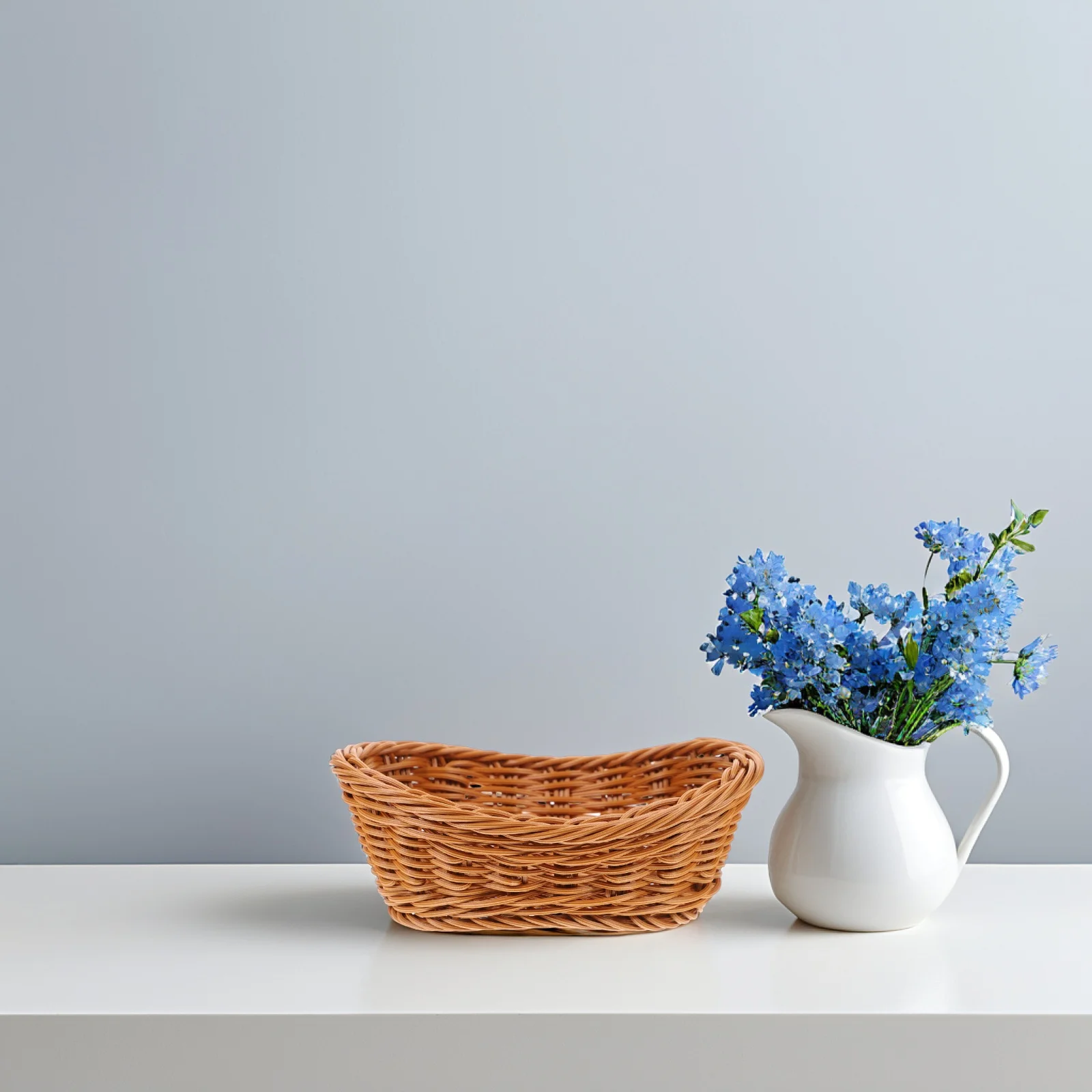 

Wicker Bread Basket Fruits Snacks Dessert Container Long Lasting Premium Material Simple Practical Design Stable