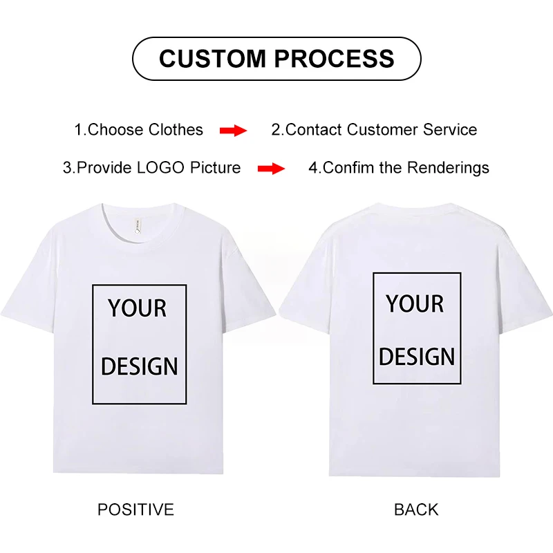 Personalized MenT-shirts Customize Round Neck Short Sleeve Shirt Solid Color DIY Your Logo Shirt Fashion Premium Gifts Men Tops