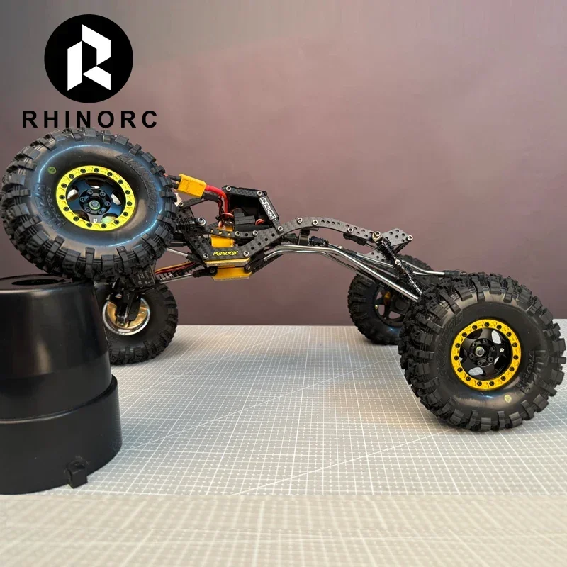 Rhino W1 RTR Chassis 317mm 1/10 Shafty Crawler Rig with MOZA 1.9 Inch Tires Brass Wheels