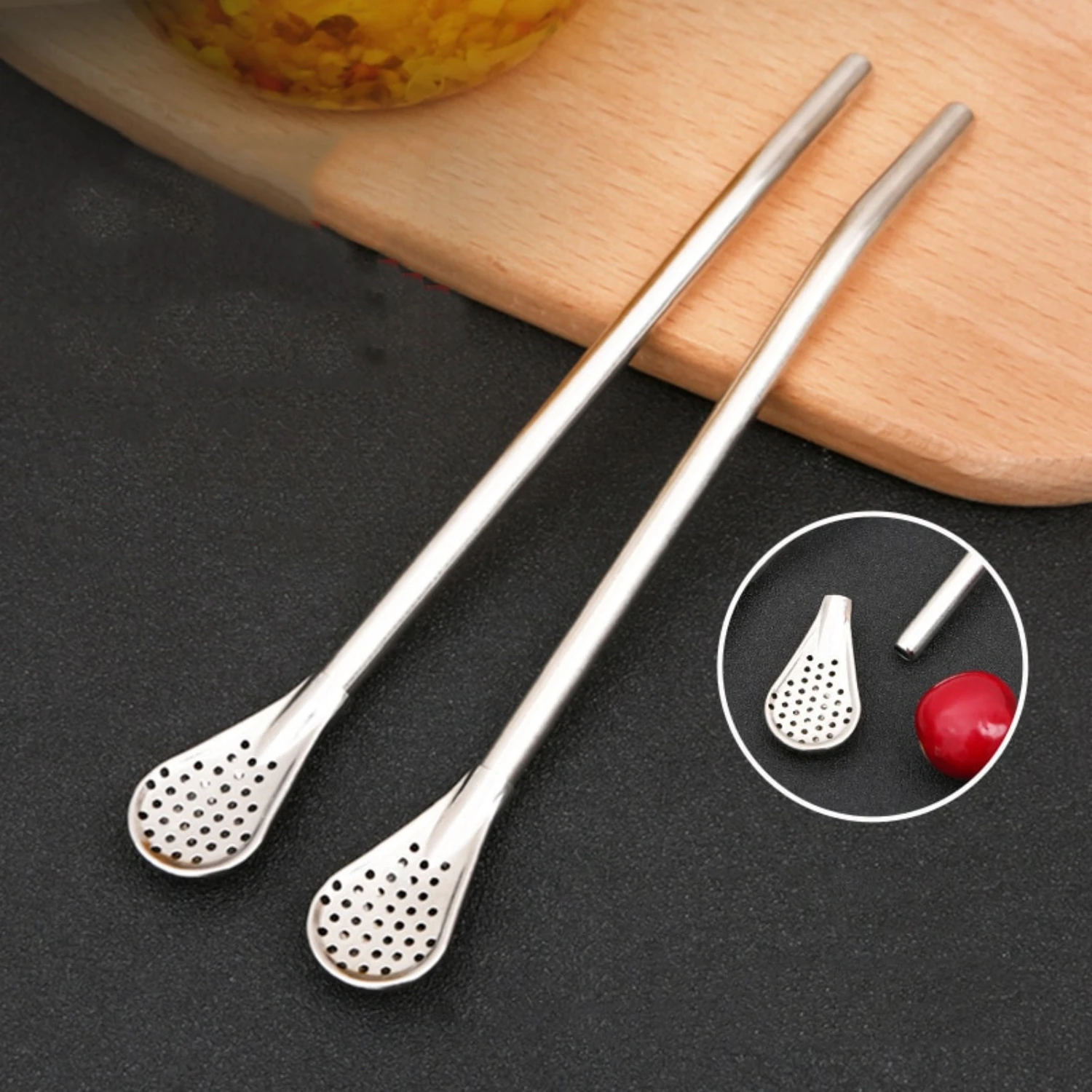 Eco-Friendly, Stylish, and Versatile Stainless Steel Spoon Straw for Stirring Coffee, Tea, Juice, and Milk - Creative, Cute, Mul