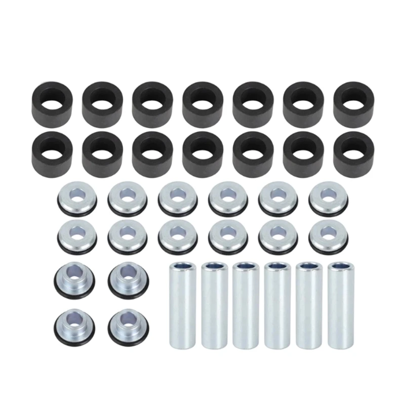Resin and Metal A-Arm Bushing Set, Reference 5452233, with Cylindrical Bushings, Flanged Pieces, and Sleeves for Control Arm