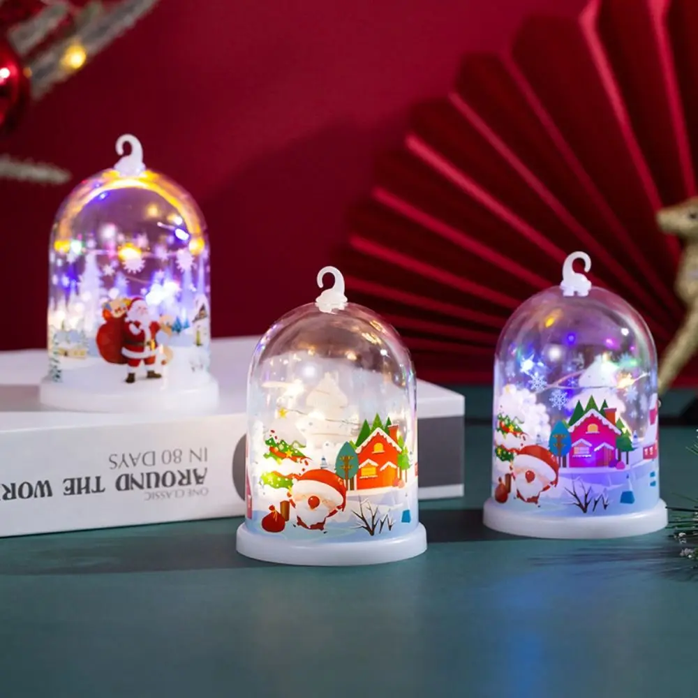 

Luminous Christmas Snow Globes Lamp Diy Craft Glowing Xmas Decoration Night Light Atmosphere Snowman