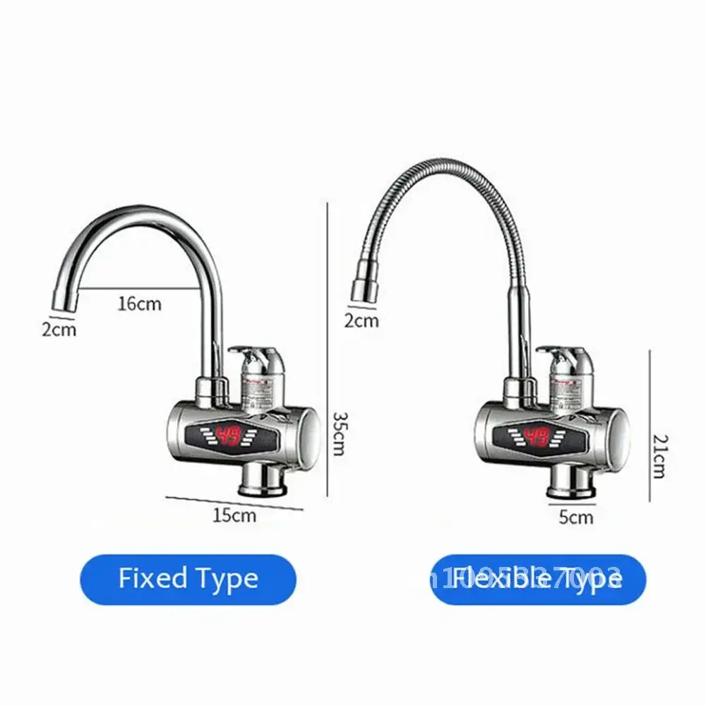 Electric Faucet Kitchen Bathroom Instant Heating Water Faucet with Warm Digital Model Dual-use Faucet and Cold Water LED Display