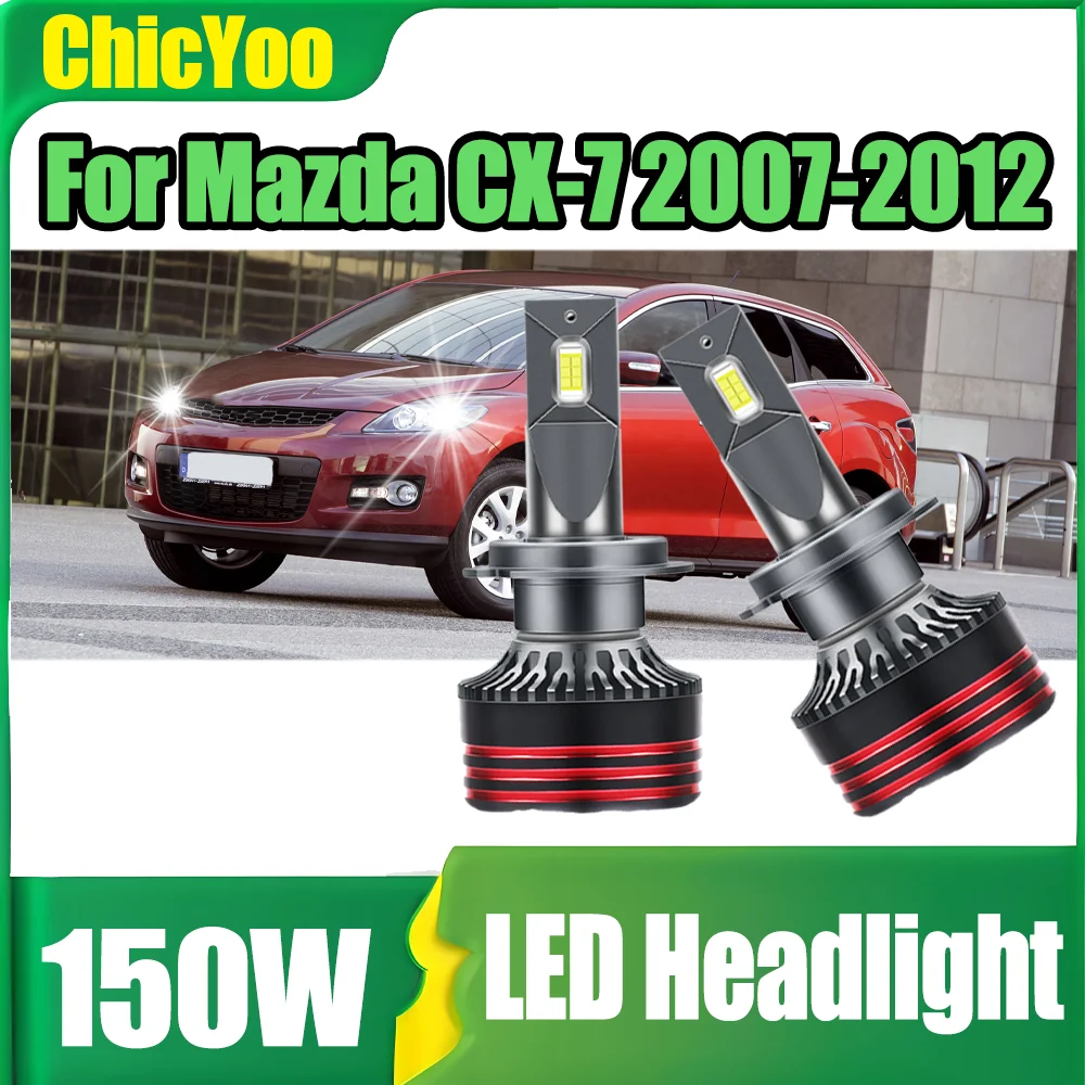 

2PCS 150W LED Car Headlights Auto Headlamps 30000LM 6000K White Plug and Play 12V For Mazda CX-7 2007 2008 2009 2010 2011 2012