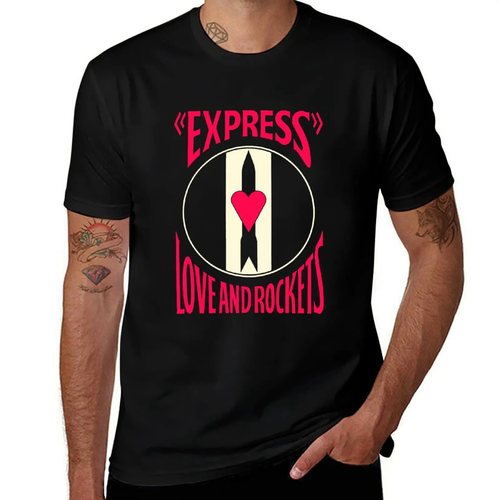 GRANDE VENTE HY993 Express Love And Rockets Лучший товар: Футболка стандартного кроя, однотонная