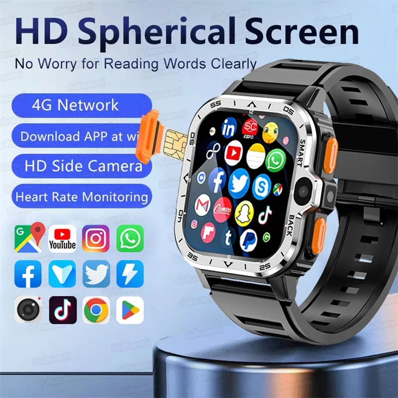 For HUAWEI Android GPS Smart Watch Men 16G/64G ROM Storage HD Dual Camera NFC 2G 4G SIM Card WIFI Wireless Fast Internet Access