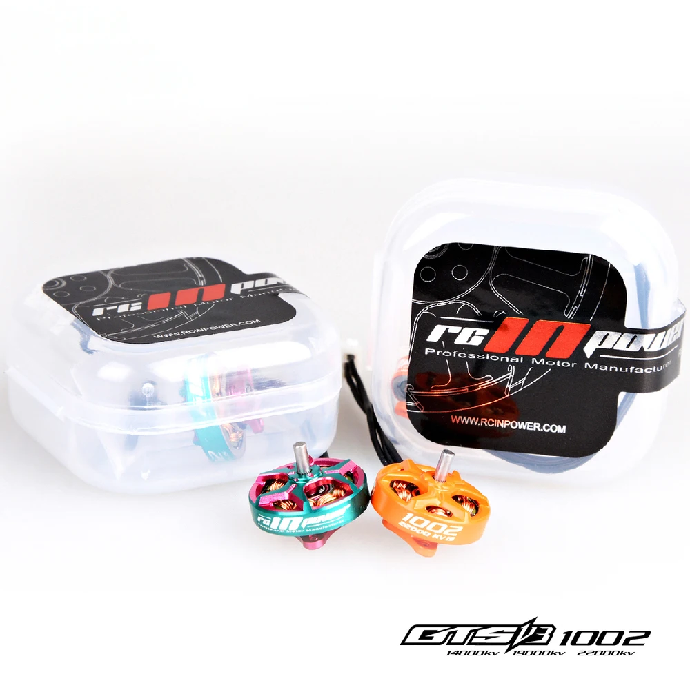 

RCinpower GTS V3 1002 FPV Brushless Motor 14000/19000/22000KV For 75mm-2.5 Inch Tiny Whoop Toothpick FPV Drone Ultra Light 2.5g
