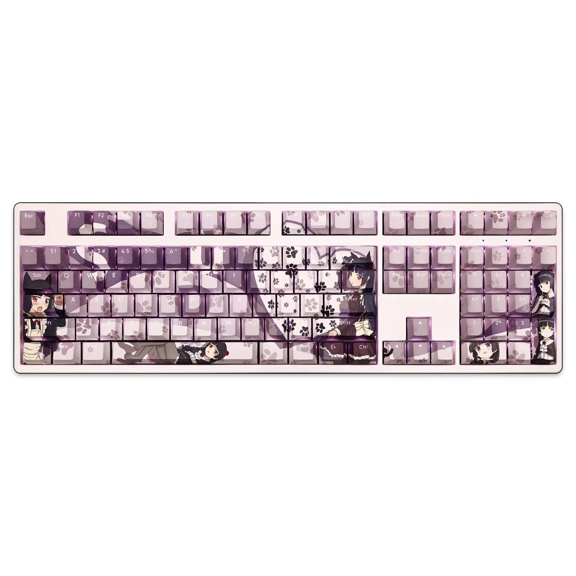108 Keys Gokou Ruri Keycap PBT Backlit Keycaps Cartoon Anime Gaming Key Caps For ANSI 61 87 104 108 Layout Keyboard