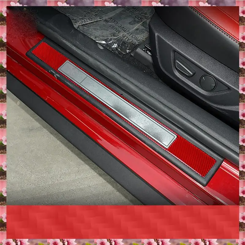 

2025 For Ford Mustang 15Door Sill Kick Scuff Plate Protector Trim Auto Accessories Parts Threshold Guard Pedal Styling Sticker B