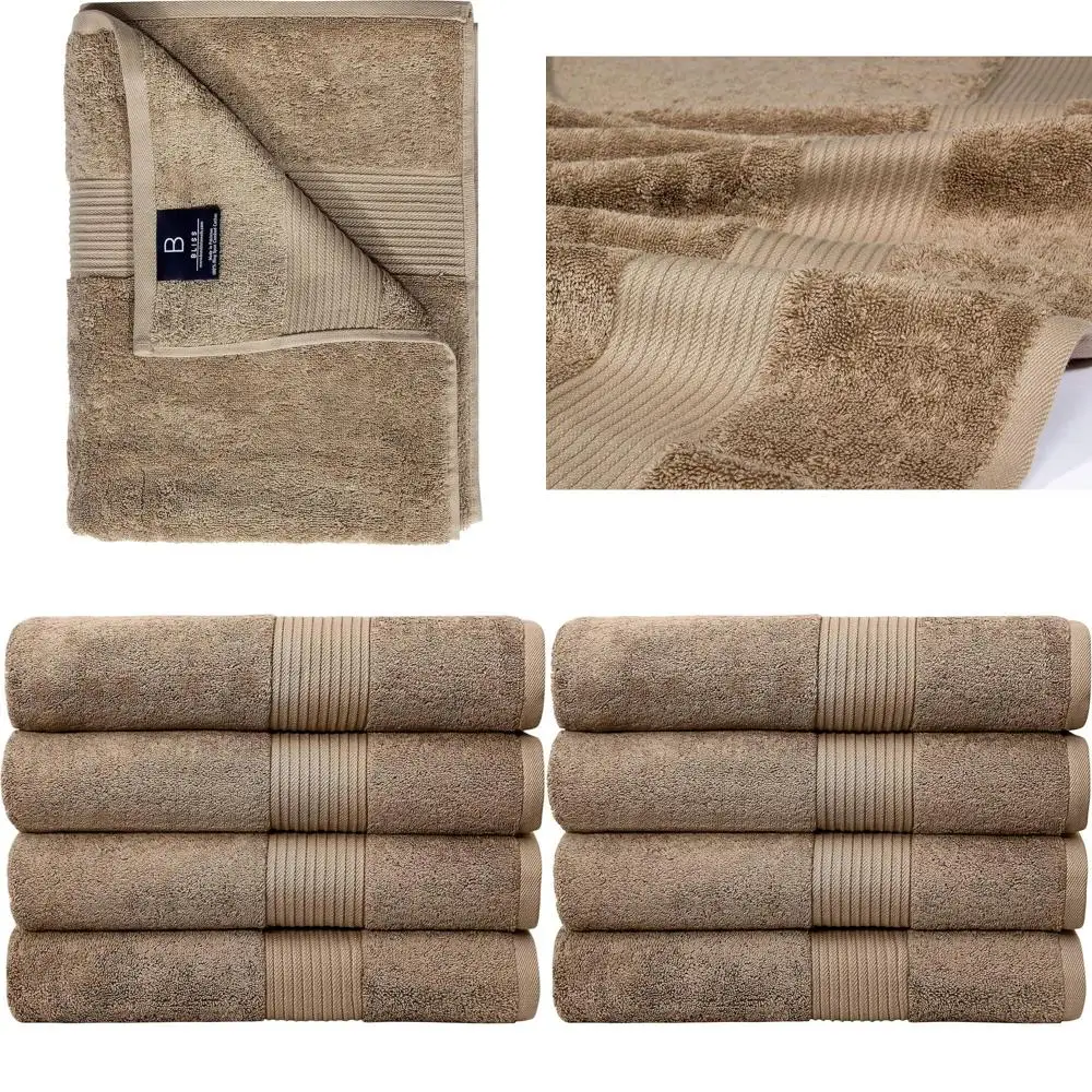 

Премиальные плюшевые банные полотенца увеличенного размера | 650 GSM, 34 x 56 | Роскошные, мягкие и ультра-впитывающие | Быстросохнущий, плотный, гребенной хлопок | Мо