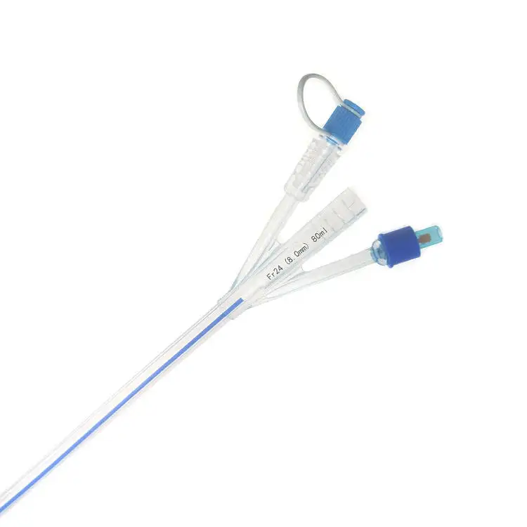 22FR 50CC 3-Way Dufour تلميح سيليكون فولي قسطرة الإحليل أنبوب القسطرة الطبية