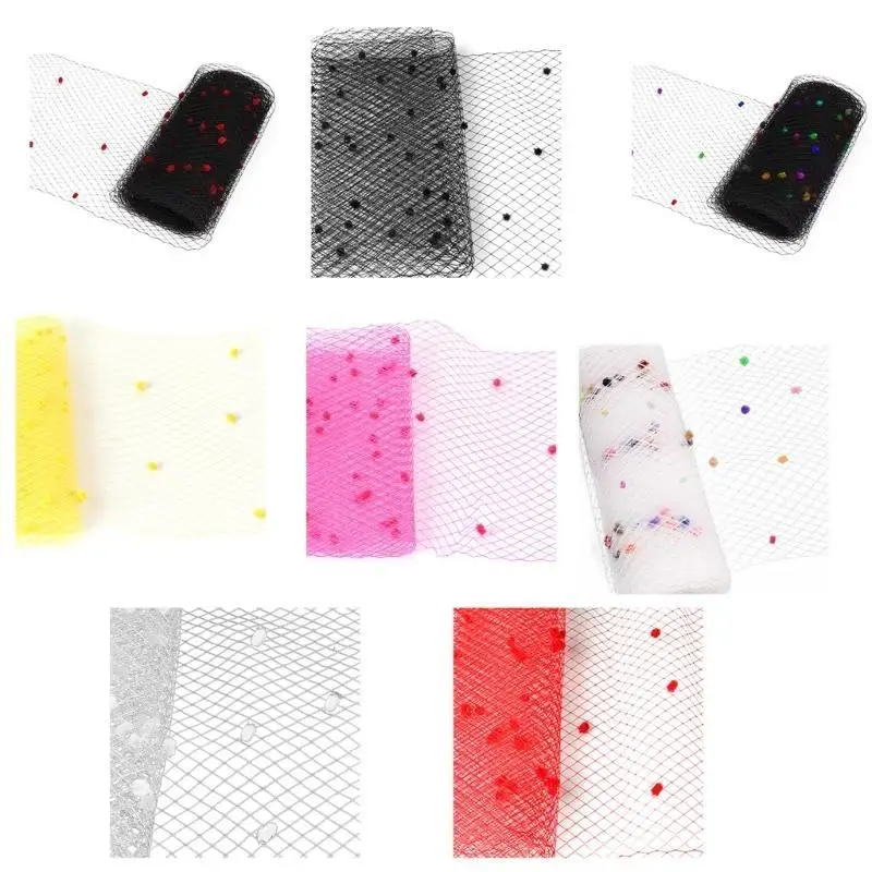 39BB 45 largo velo netto Sinamay Cappello velo in rete per reti per fascia bowknot Materiale artigianale per cappellini