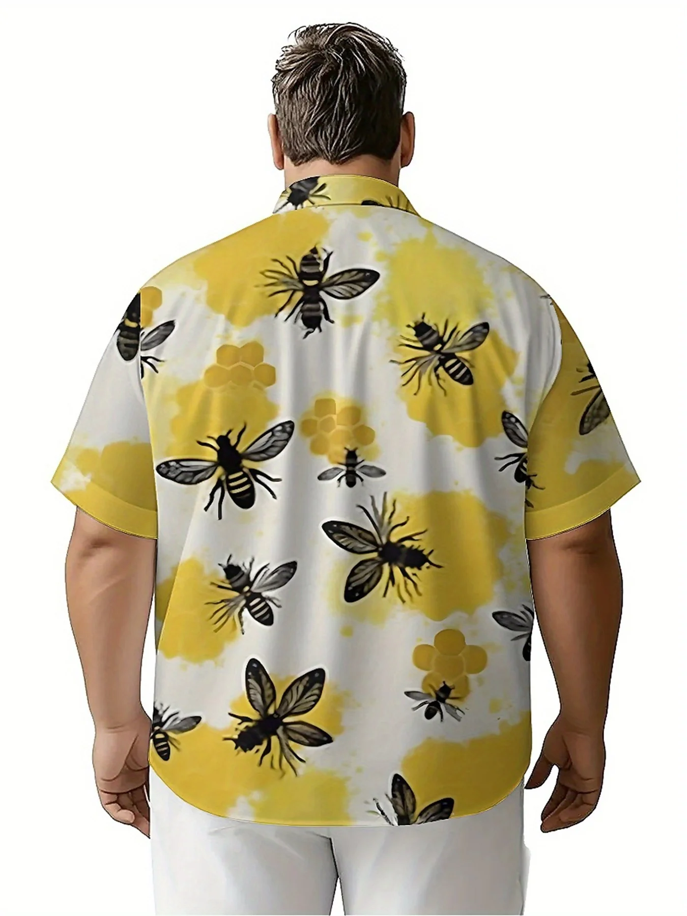 Camisas hawaianas de talla grande para hombreEstadas y hivespattern, camisetas casuales de verano, adecuadas para exteriores y fiestas, ropa de calle