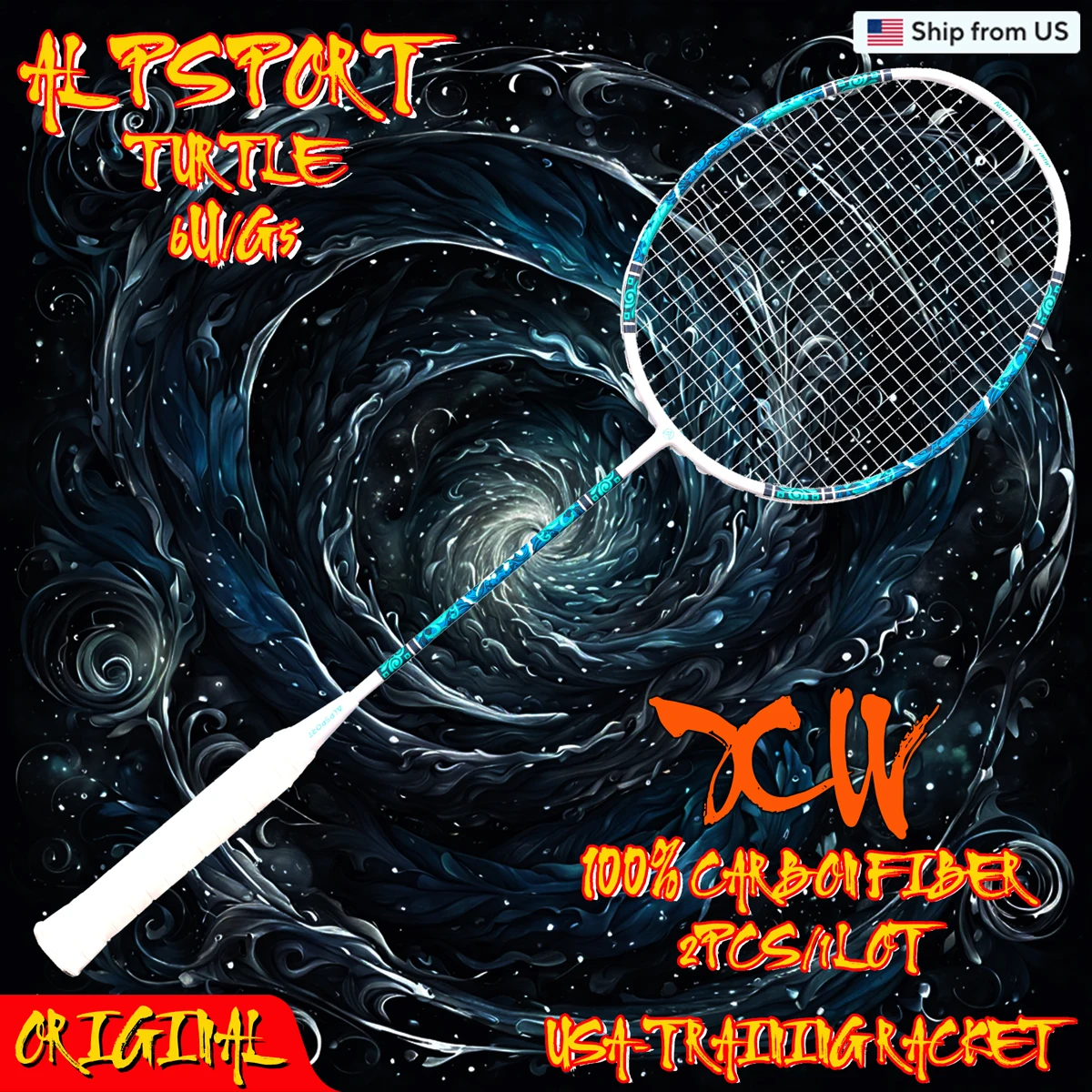 ALP XW 6U 2PCS/1 lot Badminton Racket G5 Ultralight Offensive MAX 32LBS Imported Badminton String and Bag Included USA