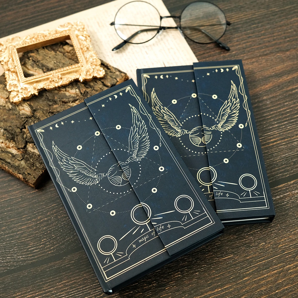 1Pc Magic Snitch Series Retro European Literary Printed Notebook Hard Surface Magnetic Buckle Student Diary Handbook