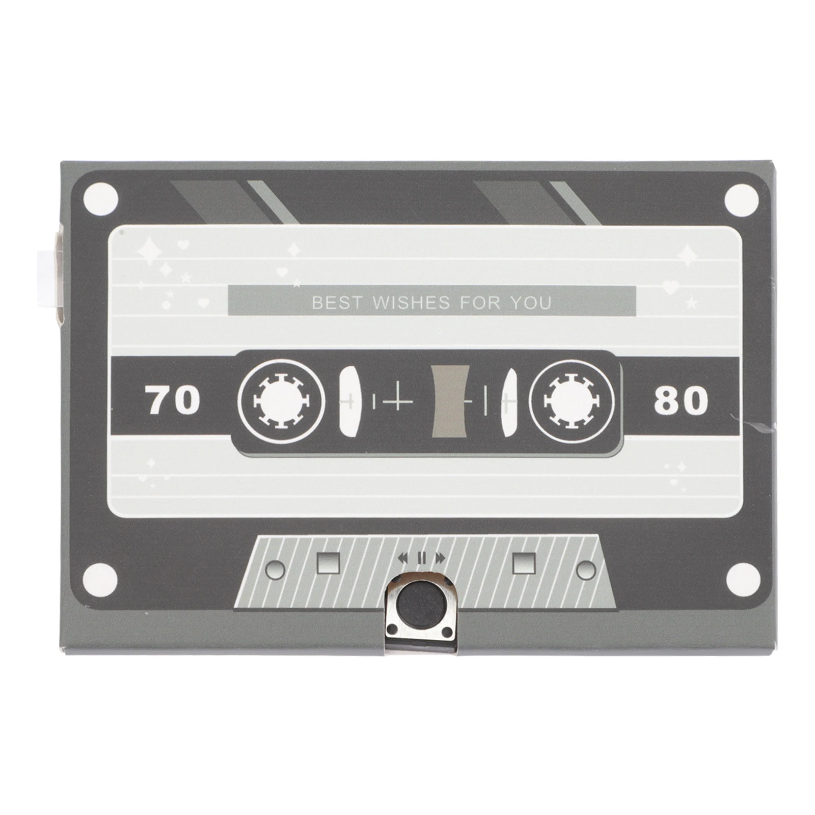 

1pcs Recordable Greeting Retro Cassette Tape Cassette Tape Greeting Card Shape Cards Birthday Wedding Guestbook