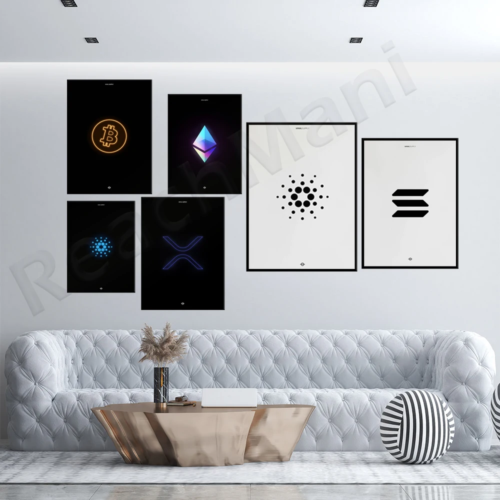 STELLAR NEON ART - Polkadot - Ethereum Art - Cardano Neon Art -Cardano Neon ArtXRP NEON ART - مطبوعات فنية جدارية مشفرة