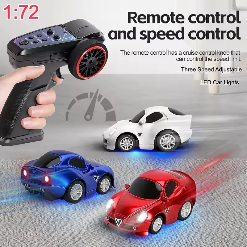 1/72 Adjustable Speed Mini RC  WIFI FPV Car RC Desktop Sports Car With Built-in Gyroscope Cruise Control Car Camera Toy Gifts