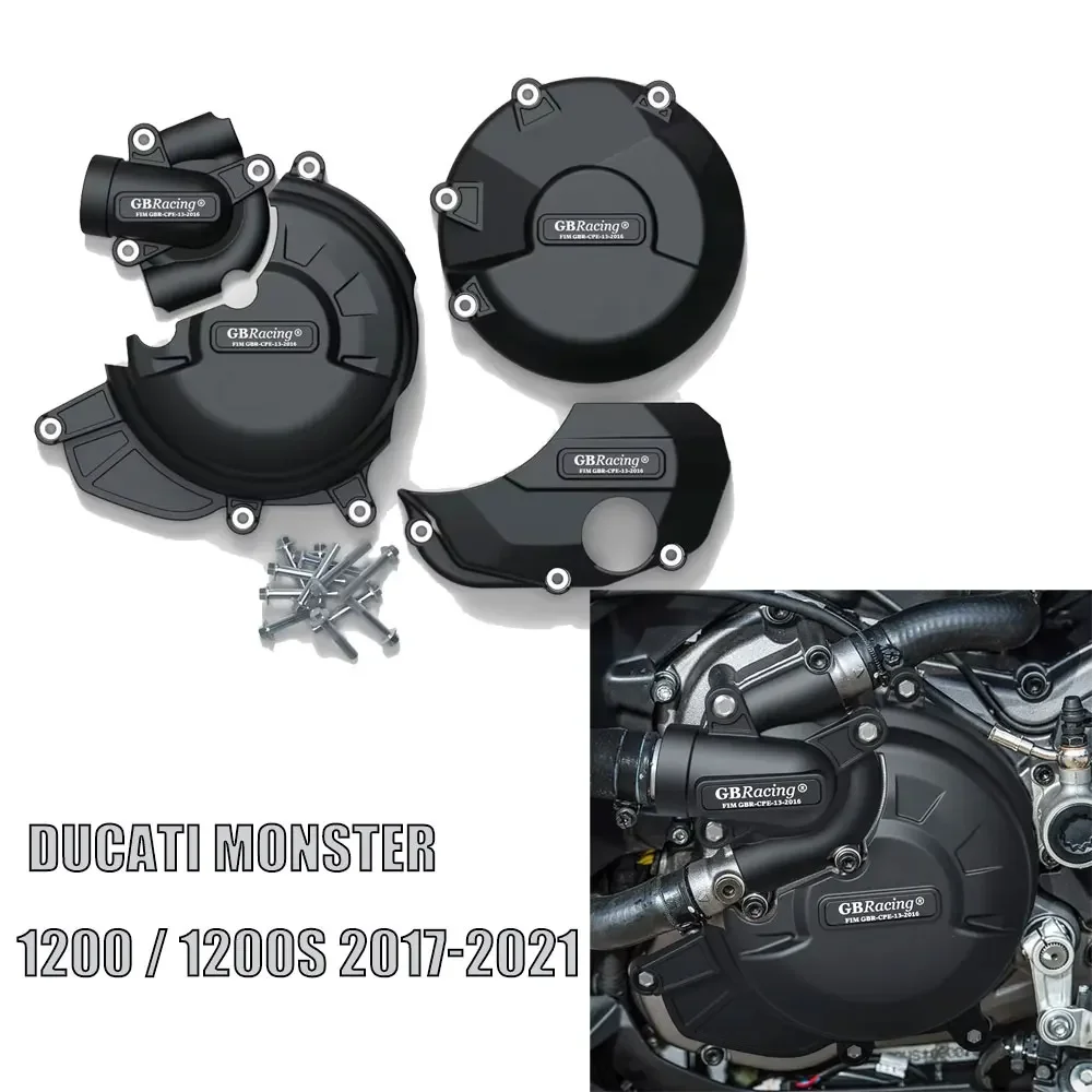 

Gbraicng Motorcycle Engine Cover Protection Set for Ducati MONSTER 1200 / 1200S 2017-2021