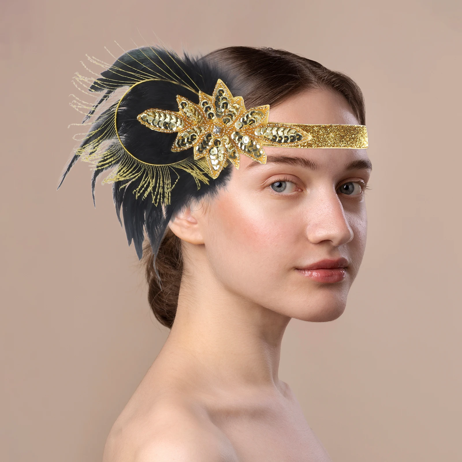 

Flapper Women 20S Headb s For Women 1920s Retro Accessories Wedding Banquet Party Beaded Hairstyle Tools Elegant