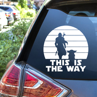 Classic Sci-fi Movies Vinyl Art Sticker Car Window Door Decor This Is The Way Quote Laptop Decals For MacBook Air/Pro Decoration