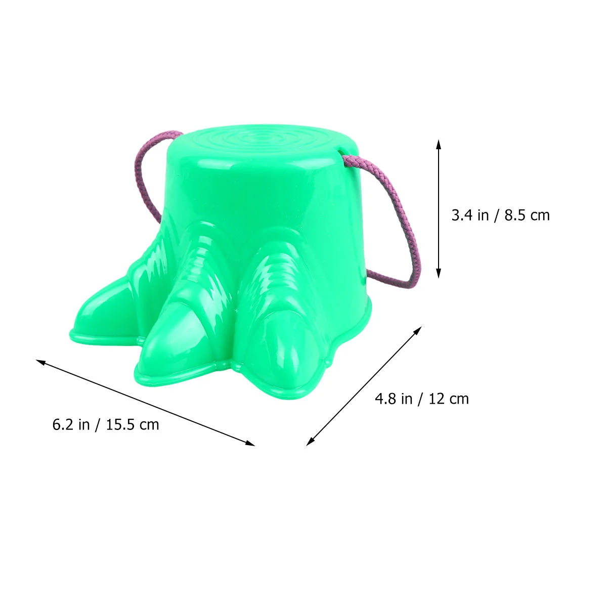 2 ชิ้นของเล่น Stilt รองเท้ากลางแจ้ง Stilts กีฬาของเล่นเด็กถังสีเขียวก่อนวัยเรียน