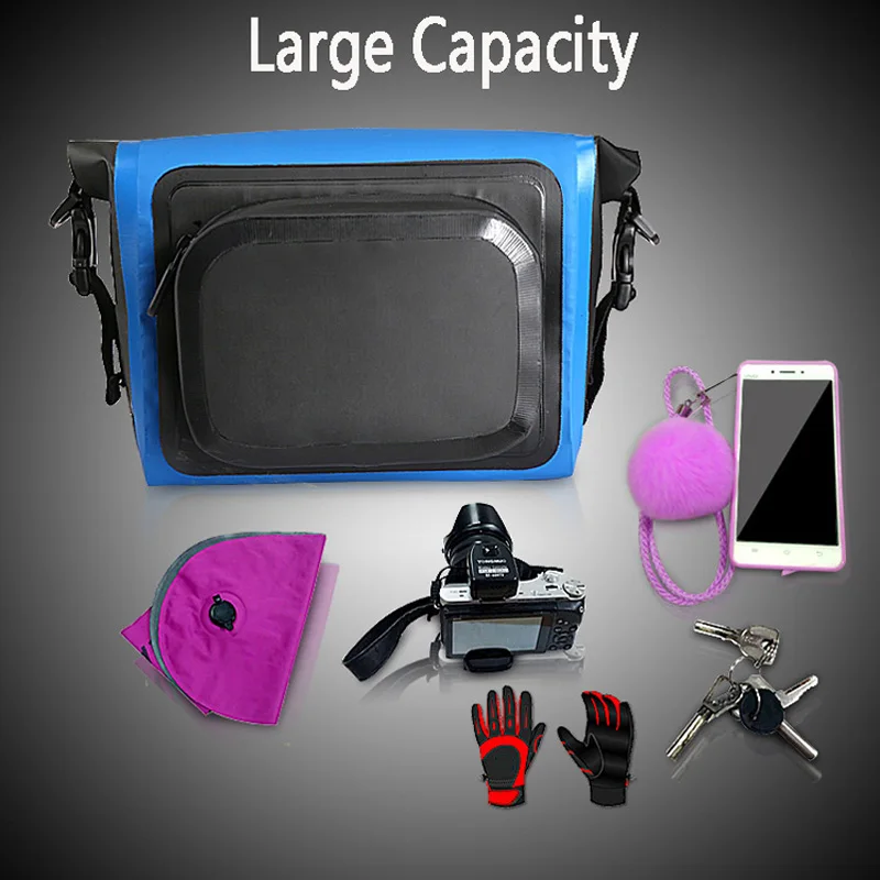 PVC Waterproof Dry Bag Bicycle Front Handlebar Bag Bike Frame Organizer Pouch MTB Waterproof Phone Bags Portable Swimming Bag