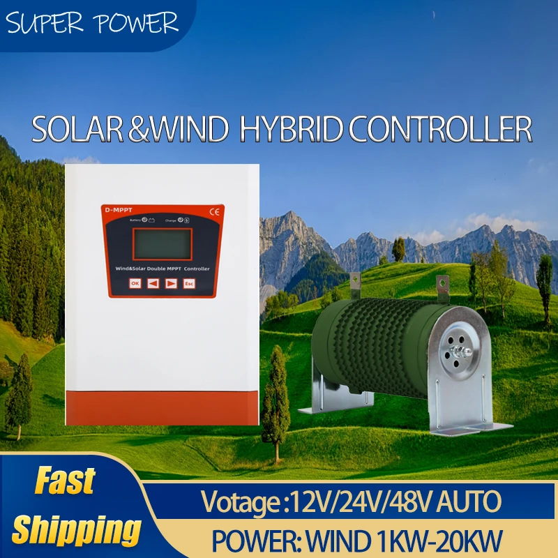 

5KW 8KW 10KW 15KW 20KW Hybrid Wind Solar Charge Controller MPPT 12V 24V 48V for Lithium Lead Acid Battery and Wind Turbine