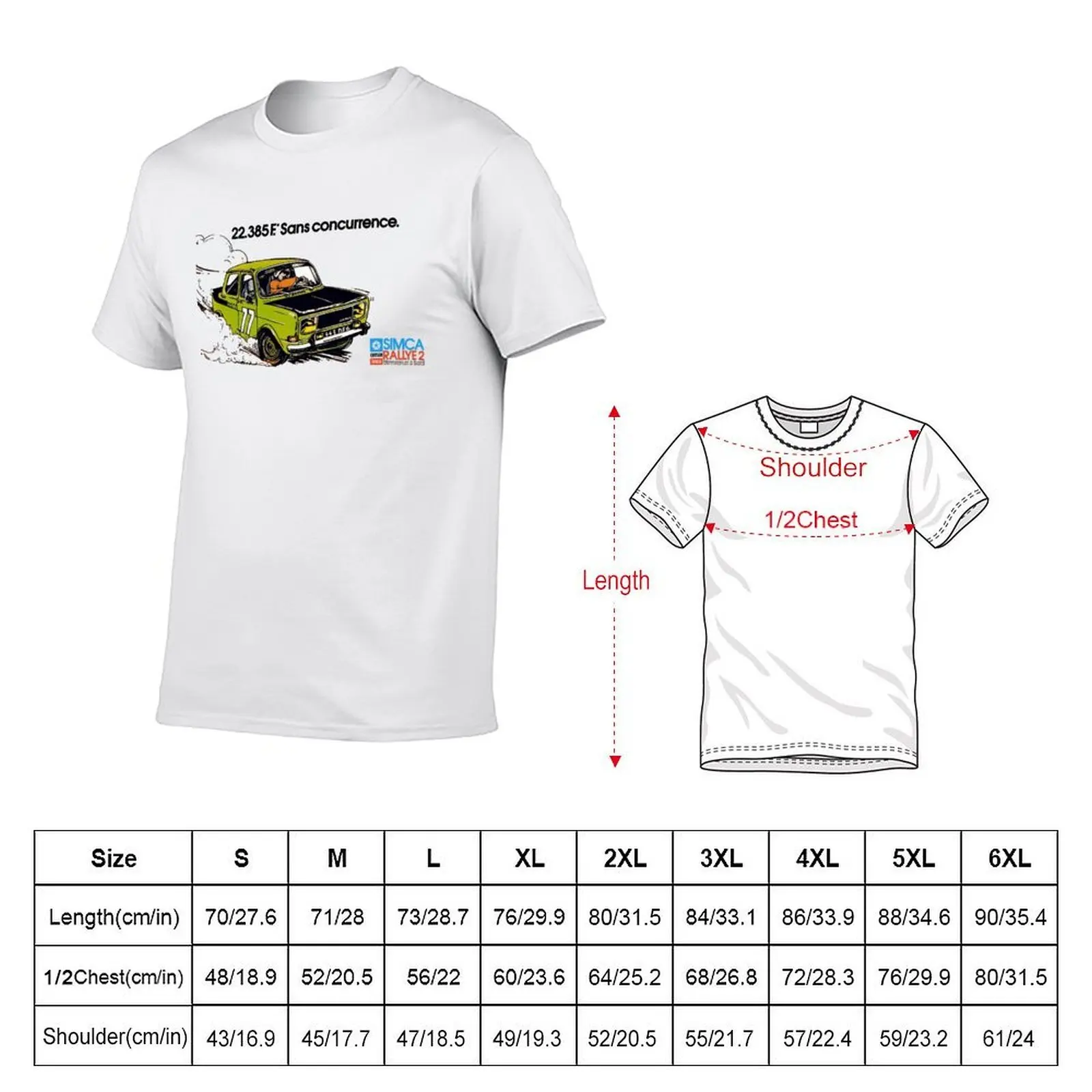 SIMCA RALLYE 2 T-Shirt t shirt for man 100 percent cotton g man t shirts for men t shirts for man graphic funny T-shirt