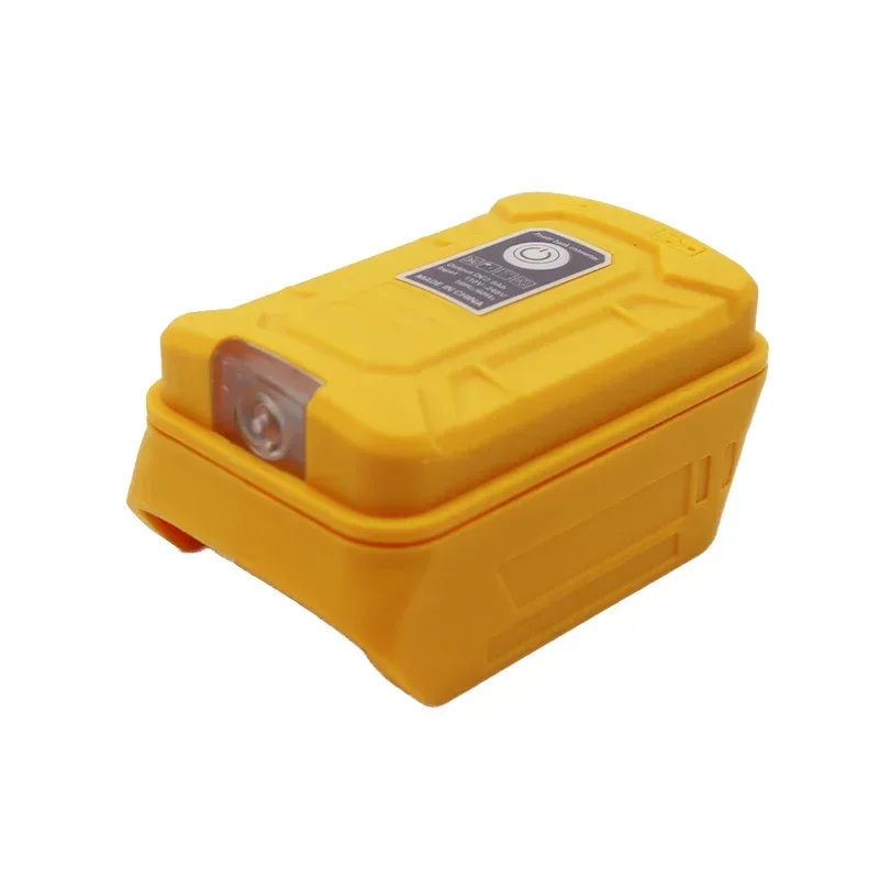 Portable LED Work Light with Dual-USB Charging for DeWalt 18V Lithium Battery Spotlight Torch Power Bank Adapter