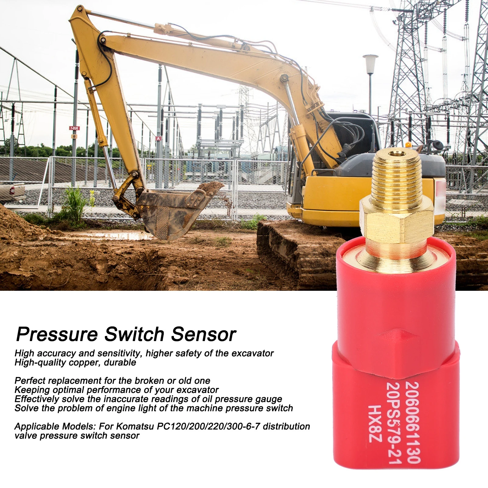 Pressure  Sensor CG‑01‑001 Accessories for Komatsu Excavator PC120/200/220/300‑6‑7 Sensor Pressure  Sensor