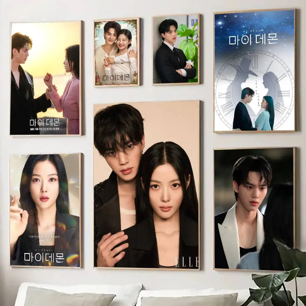 Korean Drama My Demon Posters Living Room Bar Cafe Quality Canvas Vintage Style Comics Painting Art Home Wall Decor Picture