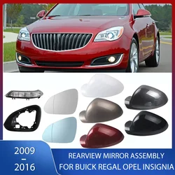 Rearview Mirror Cover Mirror Frame Turn Signal Lamp Door Wing Mirror Glass Heated Lens For Buick Regal Opel Insignia 2009-2016