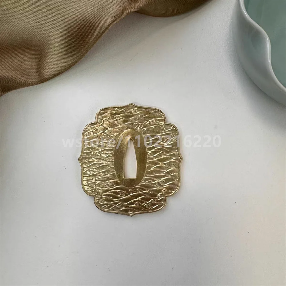 A Set Very Good Brass Tsuba Handguard Fuchi Kashira Menuki Habaki Seppa For Japanese Real Japan Samurai Katana Sword Fittings