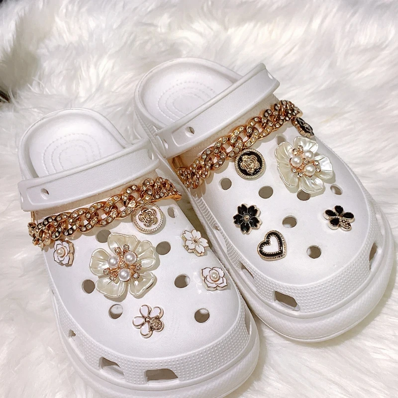 سحر الأحذية اللؤلؤ الماس للأطفال ، الديكور للانفصال ، مشبك ثقب ، الاكسسوارات ديي ، هدية الحزب ، الفتيات