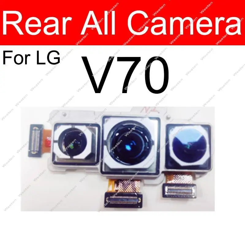 Front Rear Main Camera For LG V50 V50S V60 V70 ThinQ Back Big Camera Small Facing Camera Module Flex Cable Replacement