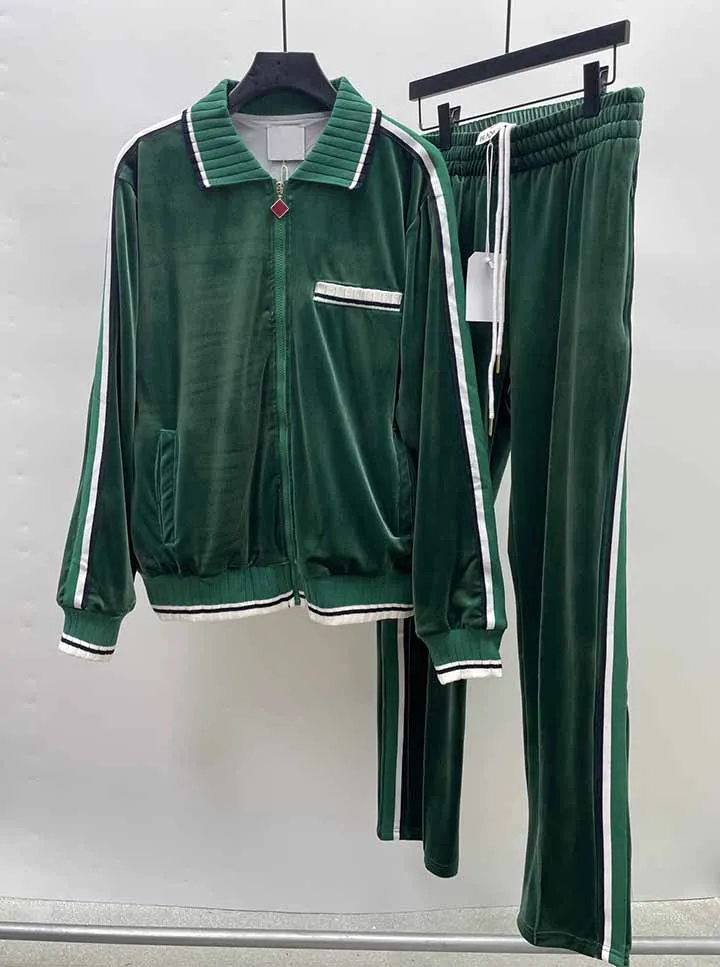 

2025FW Best Version CasinoBlank Paris Logo Patched Women Men Fleeces Outside Track Suits Jacket Men Track Pants Suit Jacket